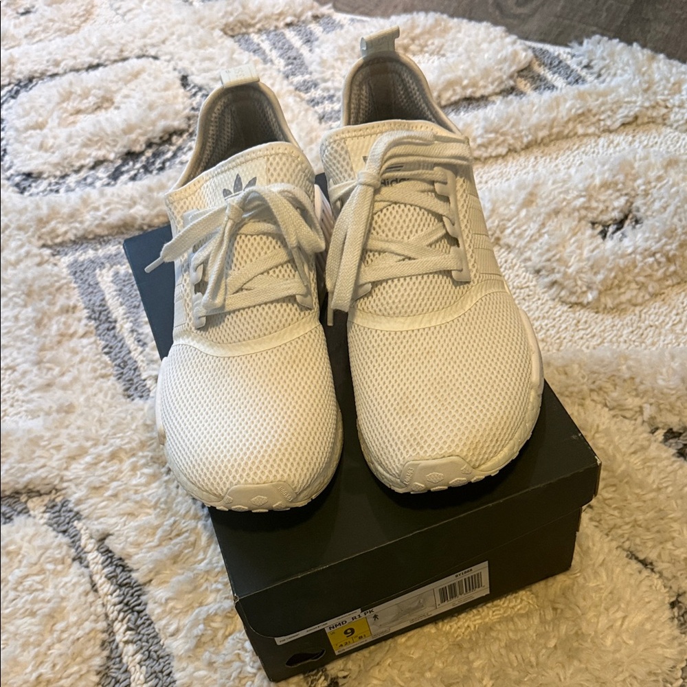 Adidas NMD - Men's White Mesh Lace-Up Sneakers